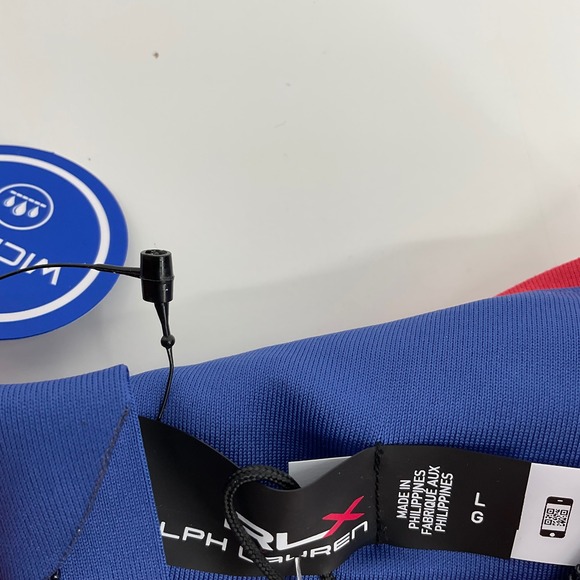 RLX Ralph Lauren Mens Red Quarter Zip Golf Pullover Jacket‎ Long Sleeve Size L - Picture 5 of 7